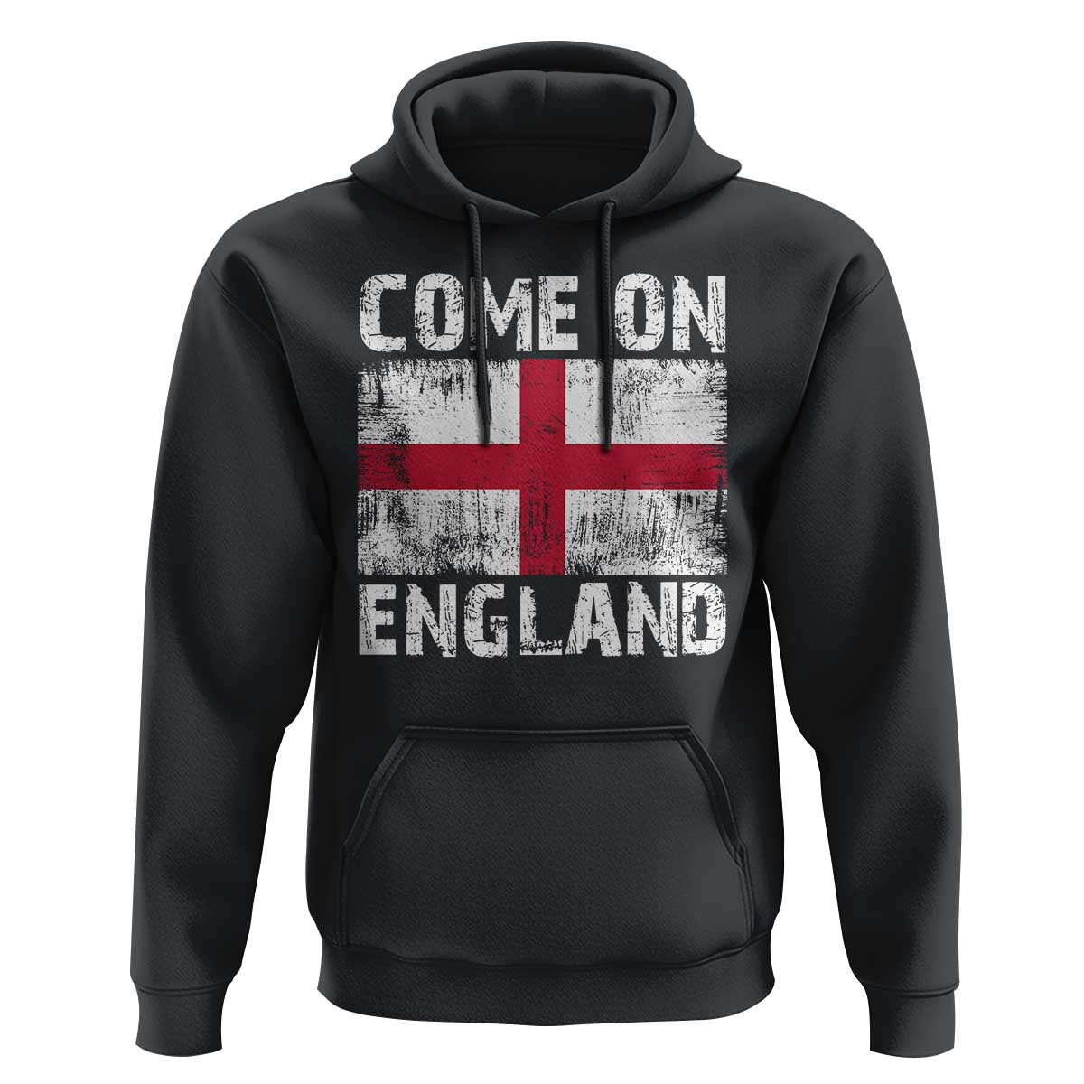 Come On England Hoodie Vintage St George Cross Flag Football Fan
