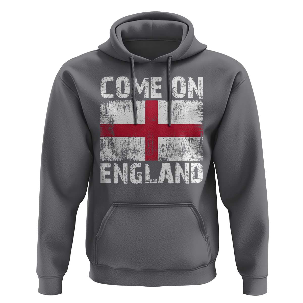 Come On England Hoodie Vintage St George Cross Flag Football Fan