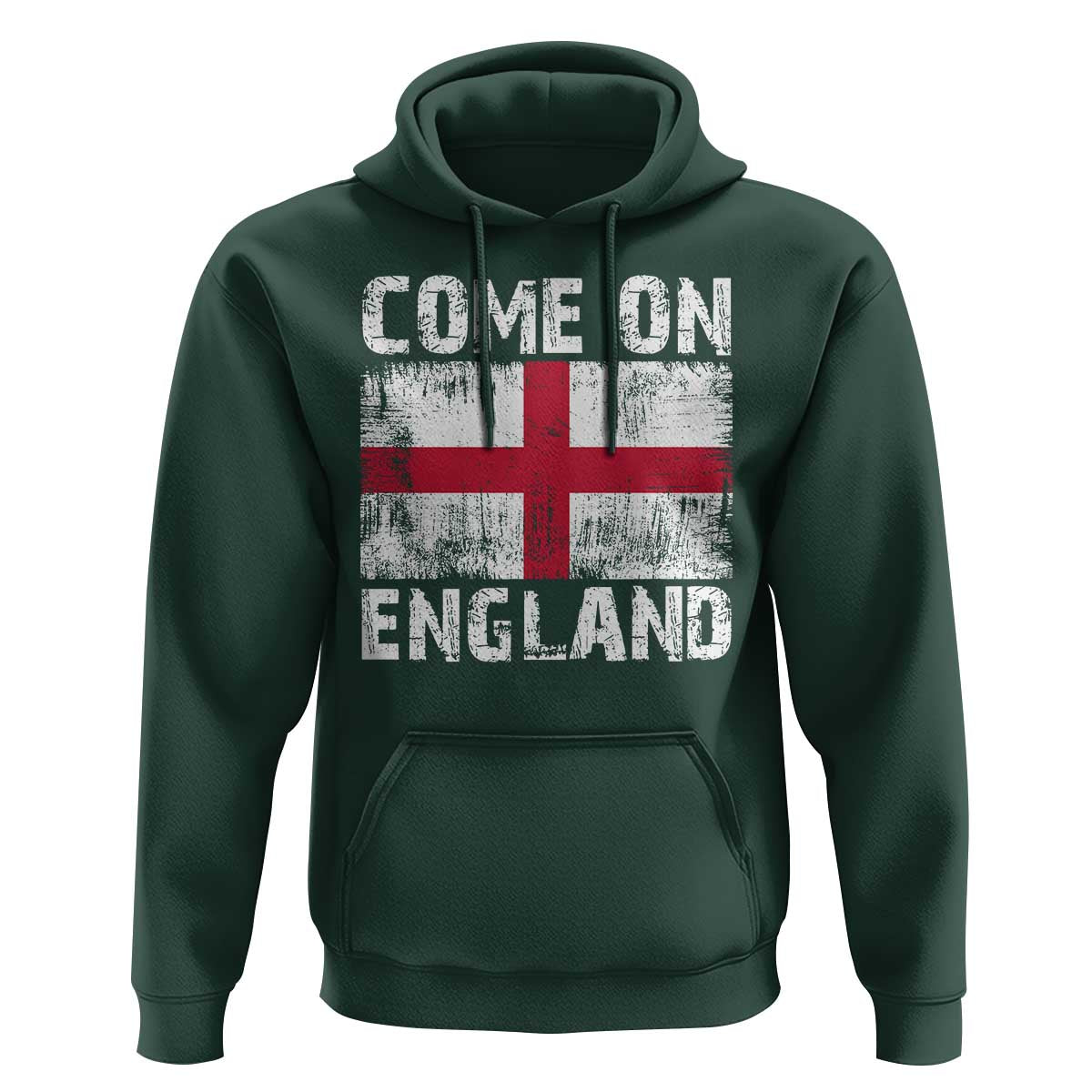 Come On England Hoodie Vintage St George Cross Flag Football Fan