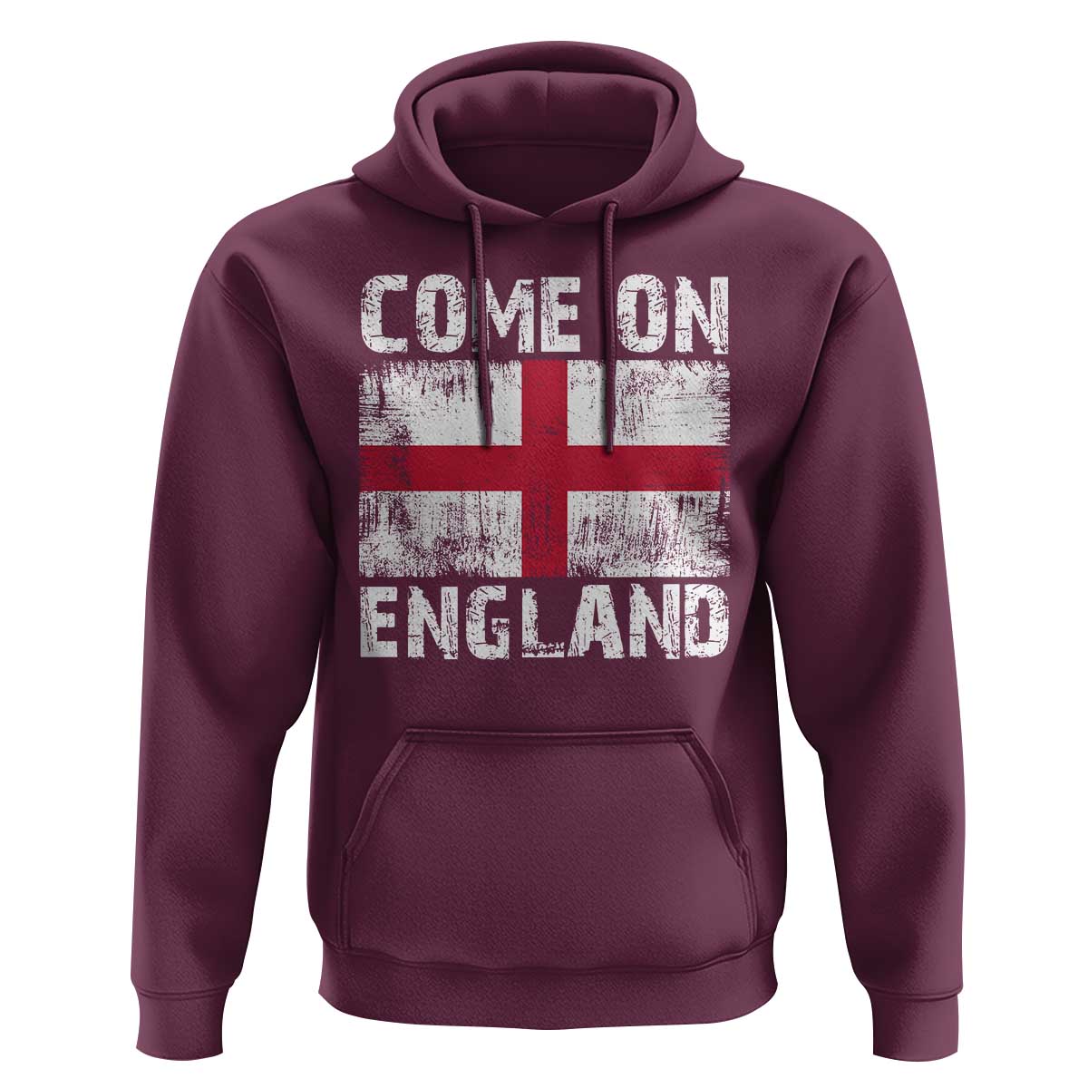 Come On England Hoodie Vintage St George Cross Flag Football Fan