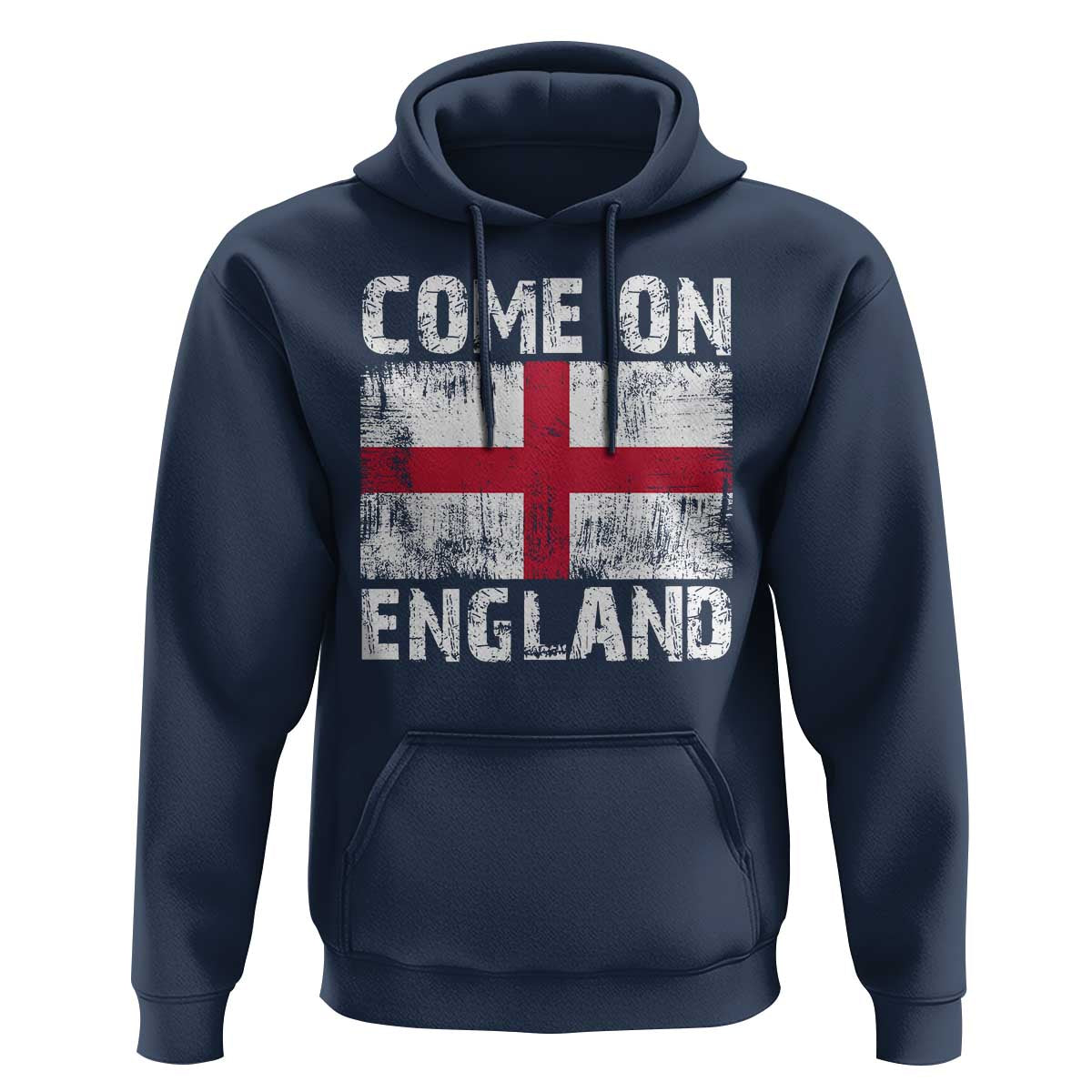 Come On England Hoodie Vintage St George Cross Flag Football Fan