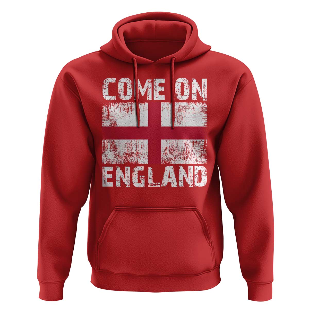 Come On England Hoodie Vintage St George Cross Flag Football Fan