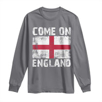 Come On England Long Sleeve Shirt Vintage St George Cross Flag Football Fan