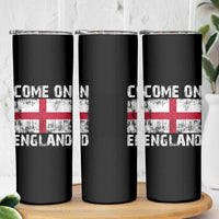 Come On England Skinny Tumbler Vintage St George Cross Flag Football Fan