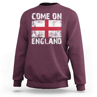 Come On England Sweatshirt Vintage St George Cross Flag Football Fan