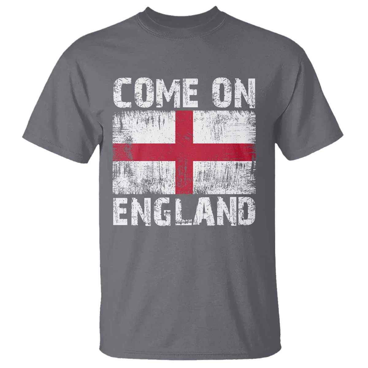 Come On England T Shirt Vintage St George Cross Flag Football Fan