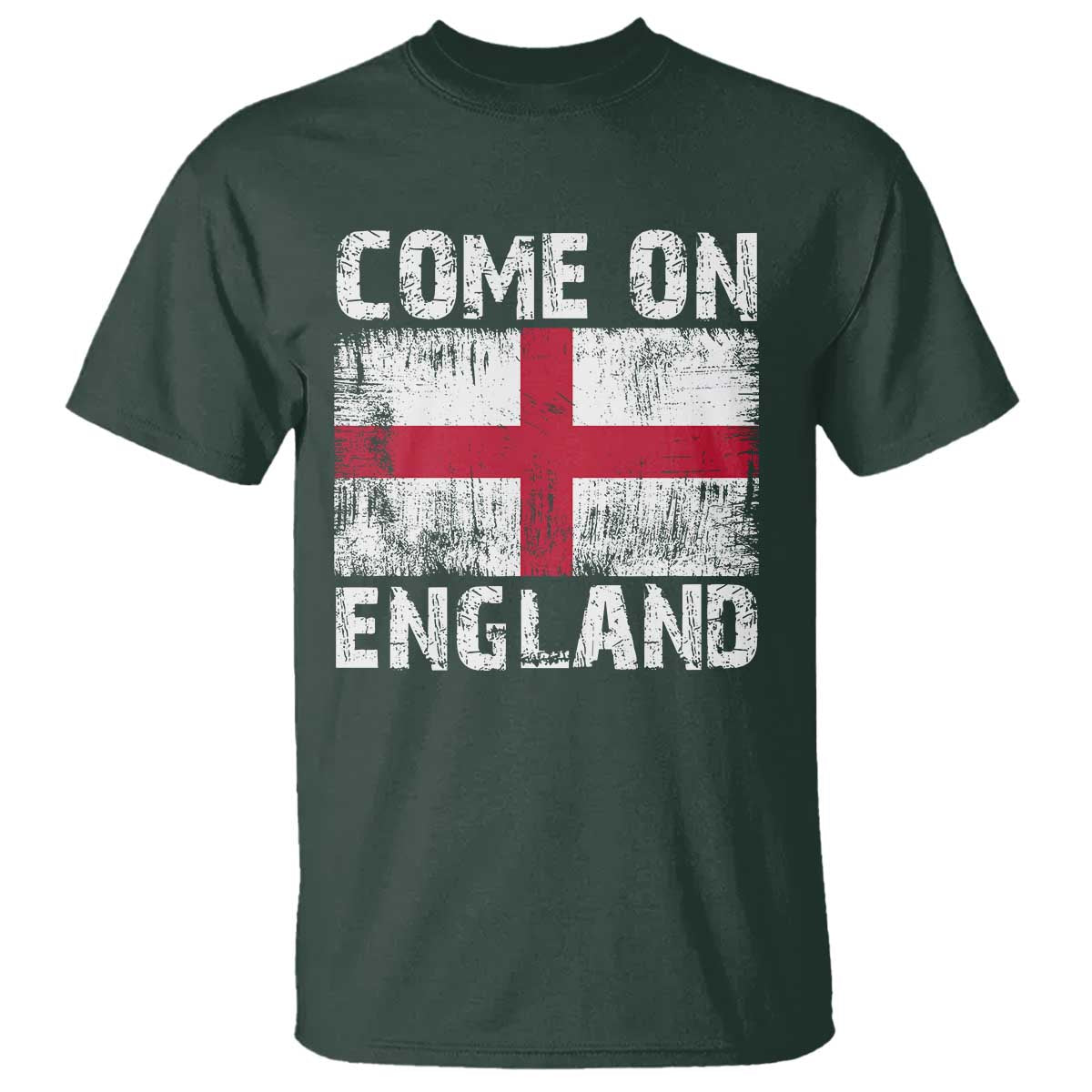 Come On England T Shirt Vintage St George Cross Flag Football Fan