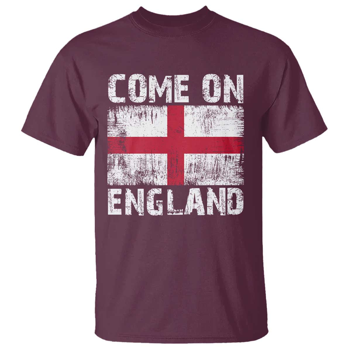 Come On England T Shirt Vintage St George Cross Flag Football Fan