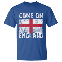Come On England T Shirt Vintage St George Cross Flag Football Fan