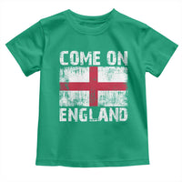 Come On England Toddler T Shirt Vintage St George Cross Flag Football Fan