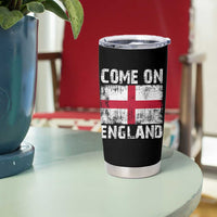 Come On England Tumbler Cup Vintage St George Cross Flag Football Fan