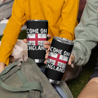 Come On England Tumbler Cup Vintage St George Cross Flag Football Fan
