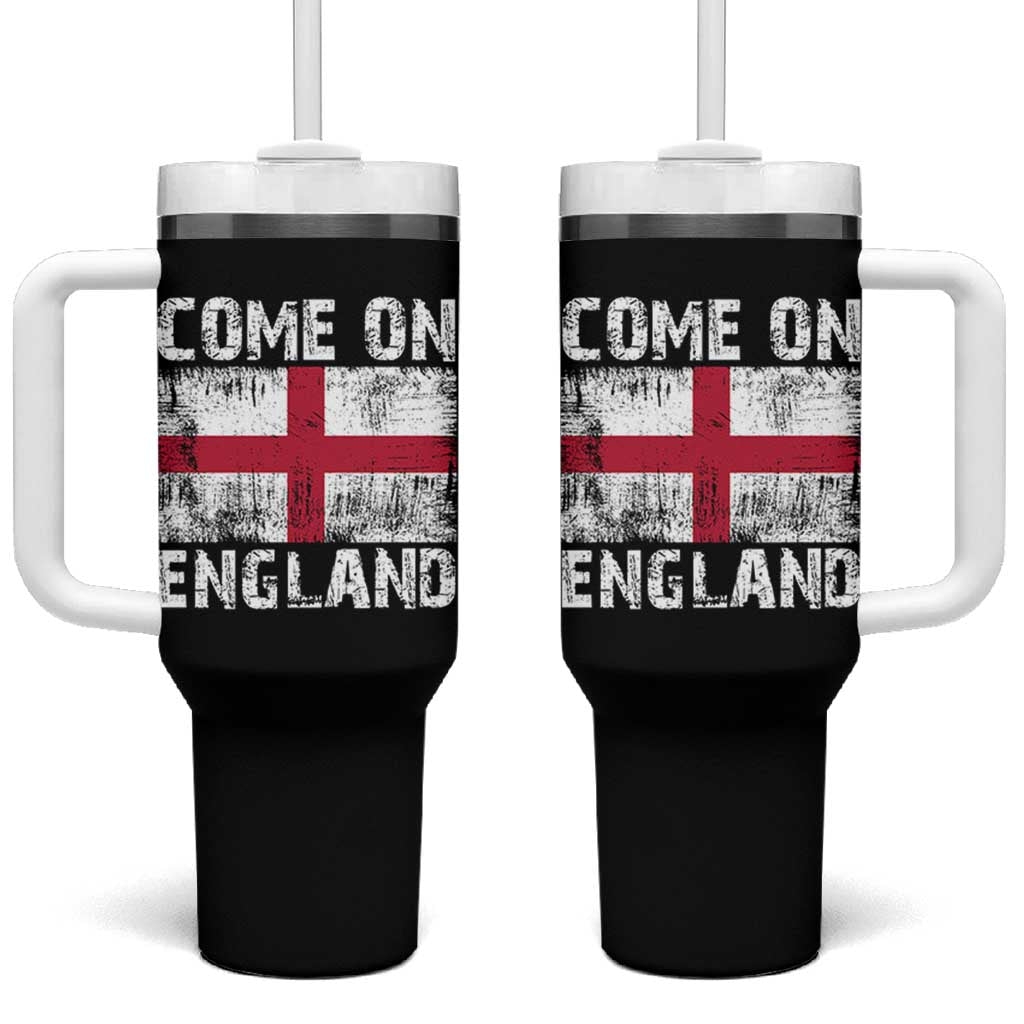 Come On England Tumbler With Handle Vintage St George Cross Flag Football Fan