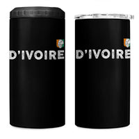 Côte D Ivoire 4 in 1 Can Cooler Tumbler Ivory Coast Crest Football Elephant Family Matching