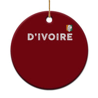 Côte D Ivoire Ceramic Ornament Ivory Coast Crest Football Elephant Family Matching