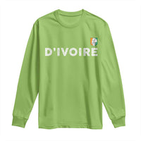 Côte D Ivoire Long Sleeve Shirt Ivory Coast Crest Football Elephant Family Matching