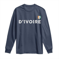 Côte D Ivoire Long Sleeve Shirt Ivory Coast Crest Football Elephant Family Matching