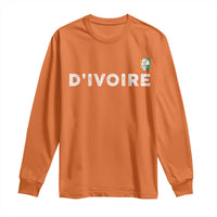 Côte D Ivoire Long Sleeve Shirt Ivory Coast Crest Football Elephant Family Matching