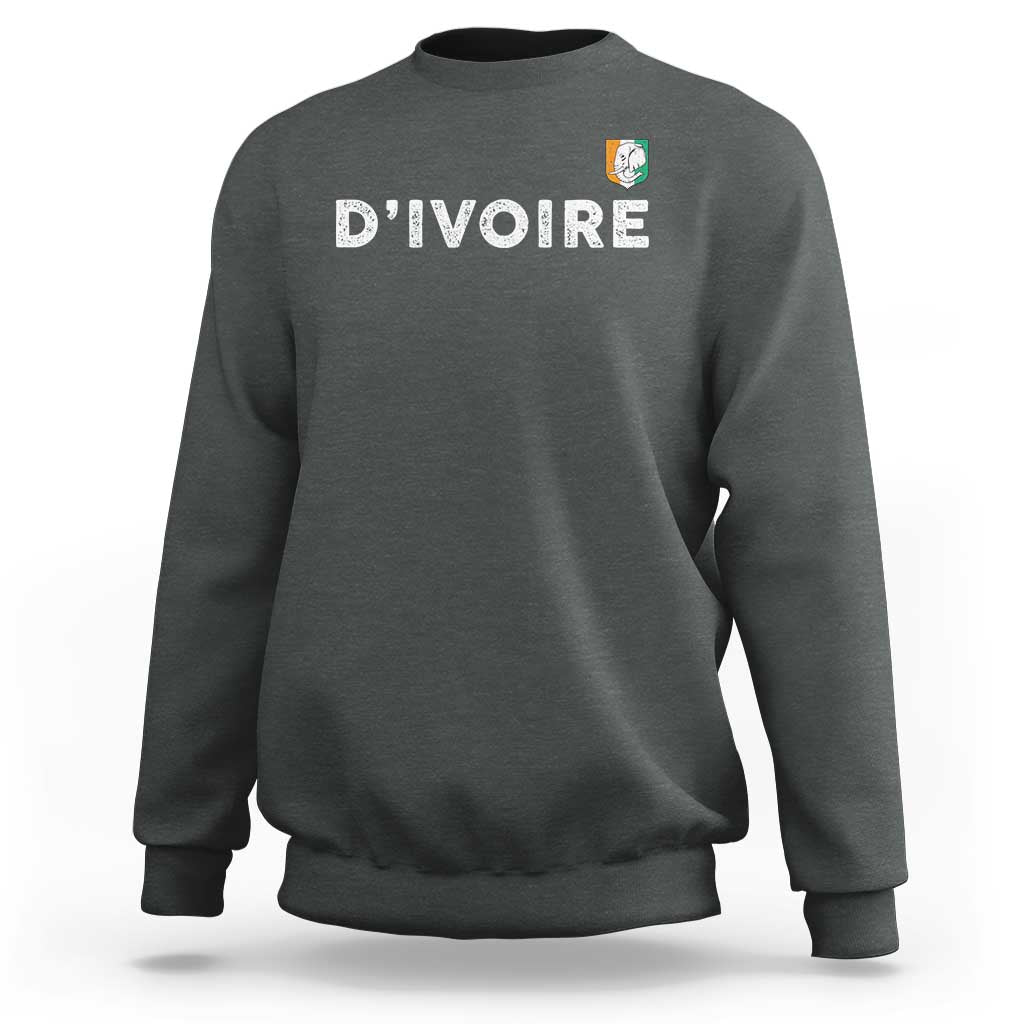 Côte D Ivoire Sweatshirt Ivory Coast Crest Football Elephant Family Matching