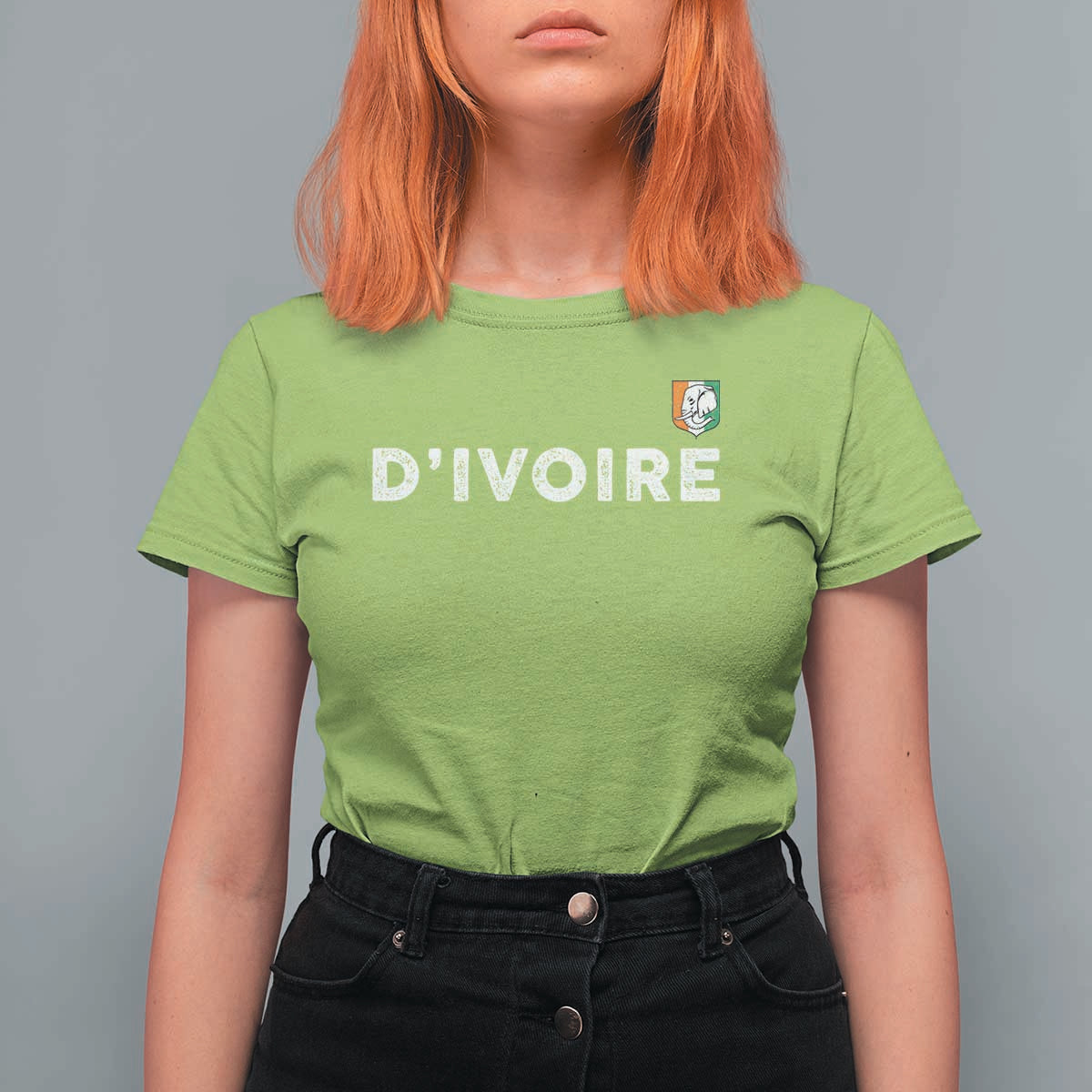 Côte D Ivoire T Shirt For Women Ivory Coast Crest Football Elephant Family Matching