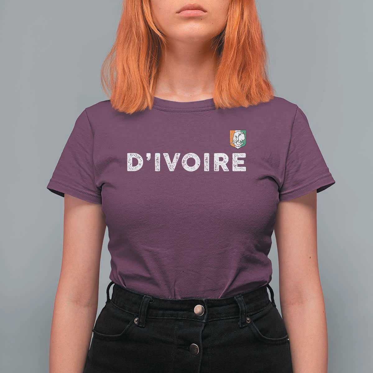 Côte D Ivoire T Shirt For Women Ivory Coast Crest Football Elephant Family Matching