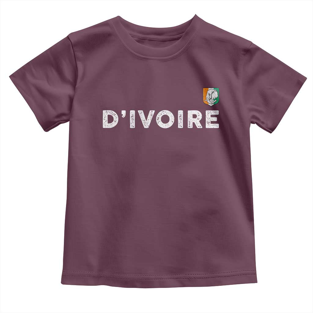Côte D Ivoire Toddler T Shirt Ivory Coast Crest Football Elephant Family Matching