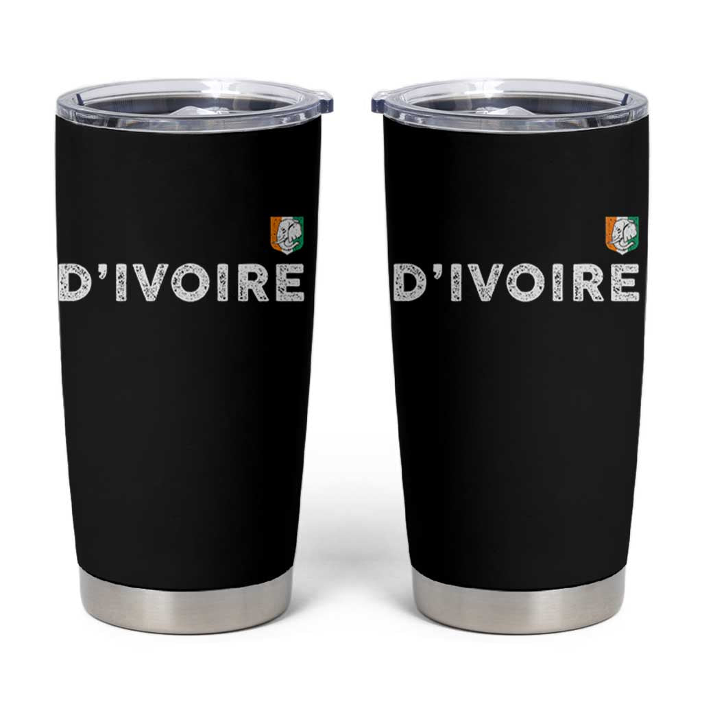 Côte D Ivoire Tumbler Cup Ivory Coast Crest Football Elephant Family Matching