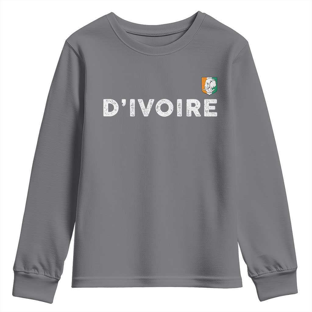 Côte D Ivoire Youth Sweatshirt Ivory Coast Crest Football Elephant Family Matching