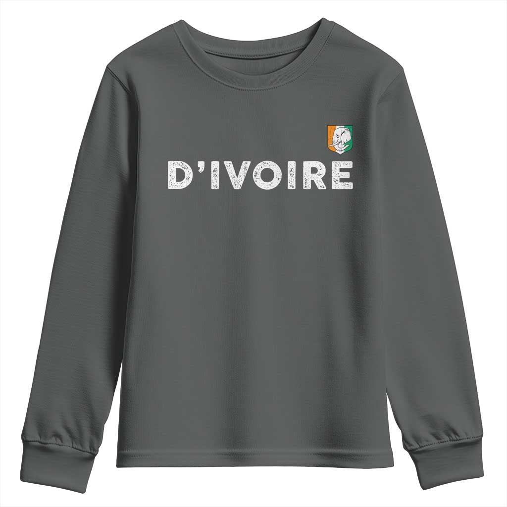Côte D Ivoire Youth Sweatshirt Ivory Coast Crest Football Elephant Family Matching