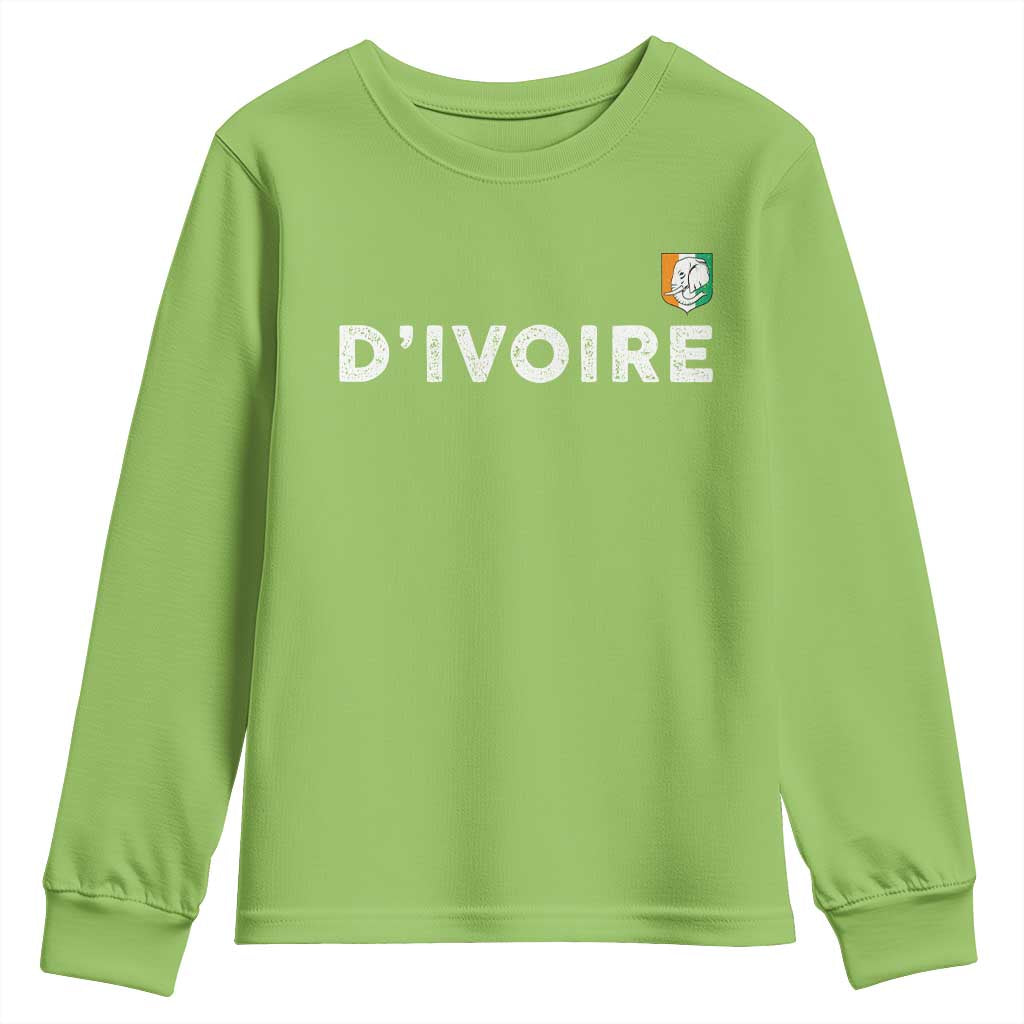 Côte D Ivoire Youth Sweatshirt Ivory Coast Crest Football Elephant Family Matching