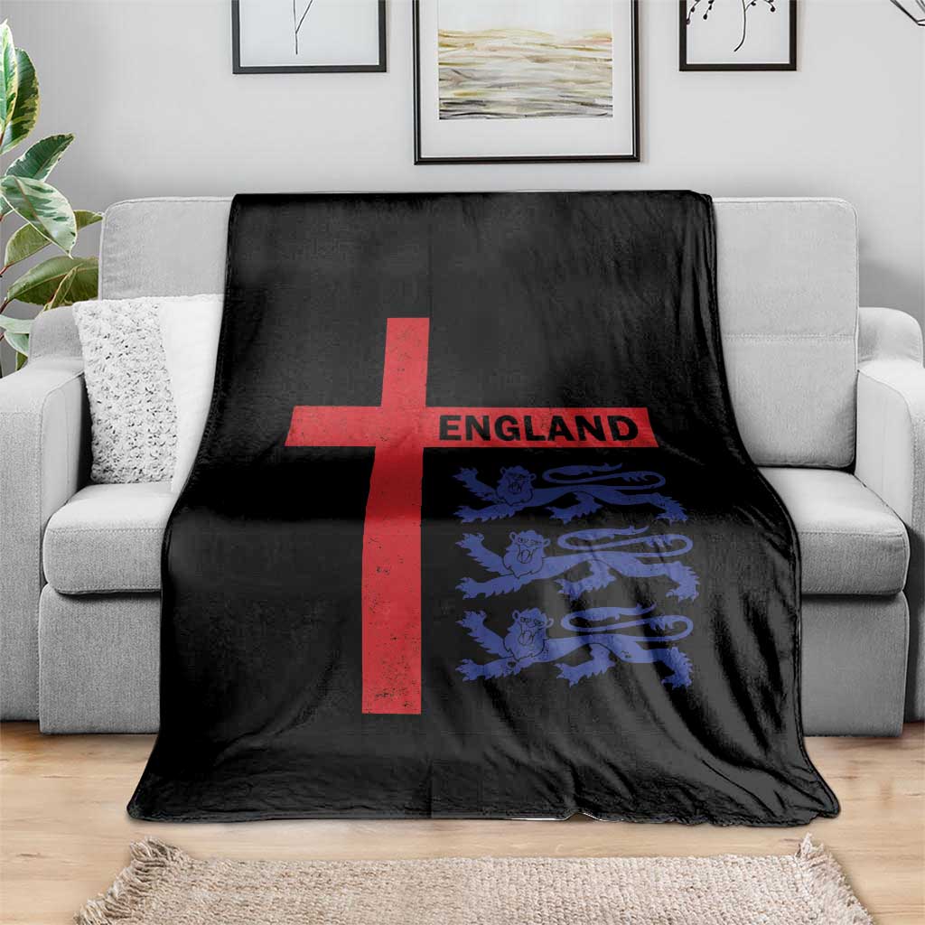 England Football St George Cross Three Lions Emblem Throw Blanket