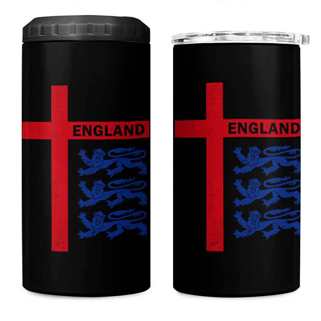 England Football St George Cross Three Lions Emblem 4 in 1 Can Cooler Tumbler