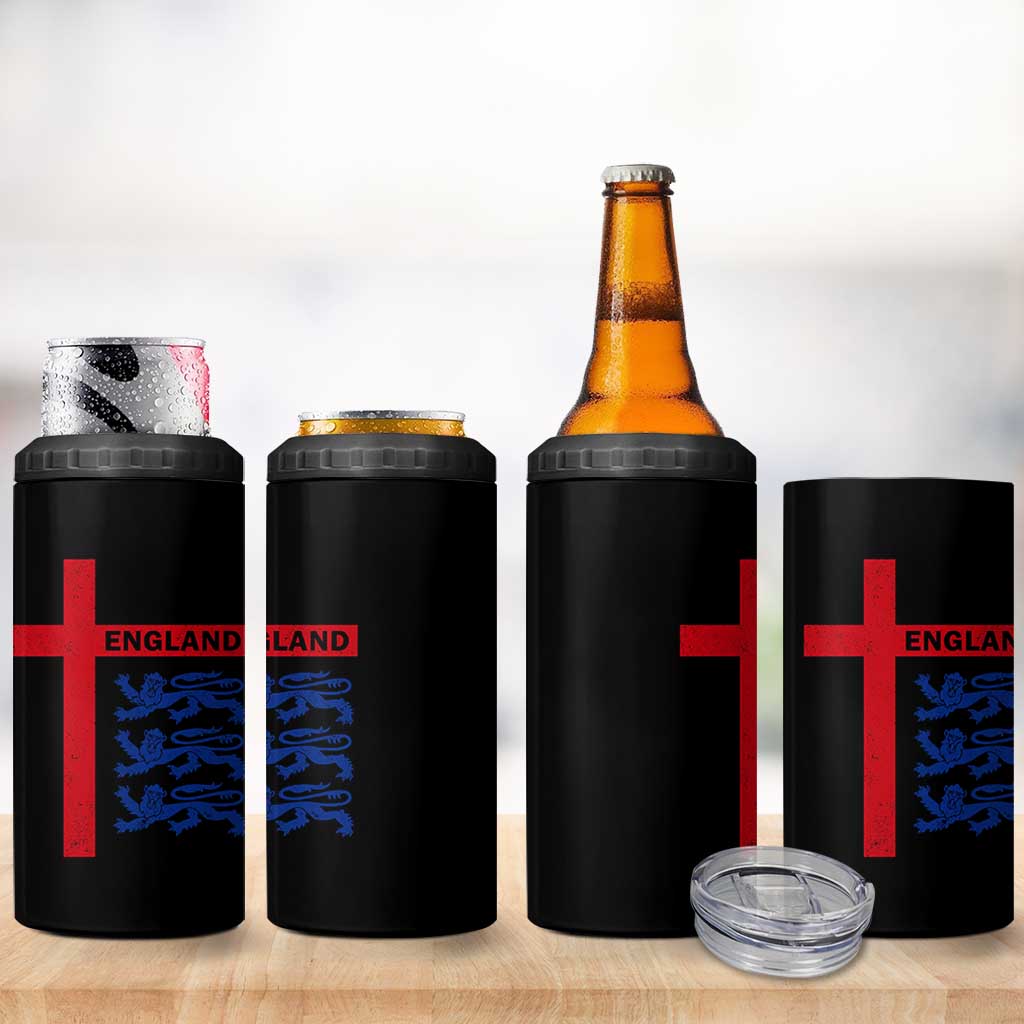 England Football St George Cross Three Lions Emblem 4 in 1 Can Cooler Tumbler