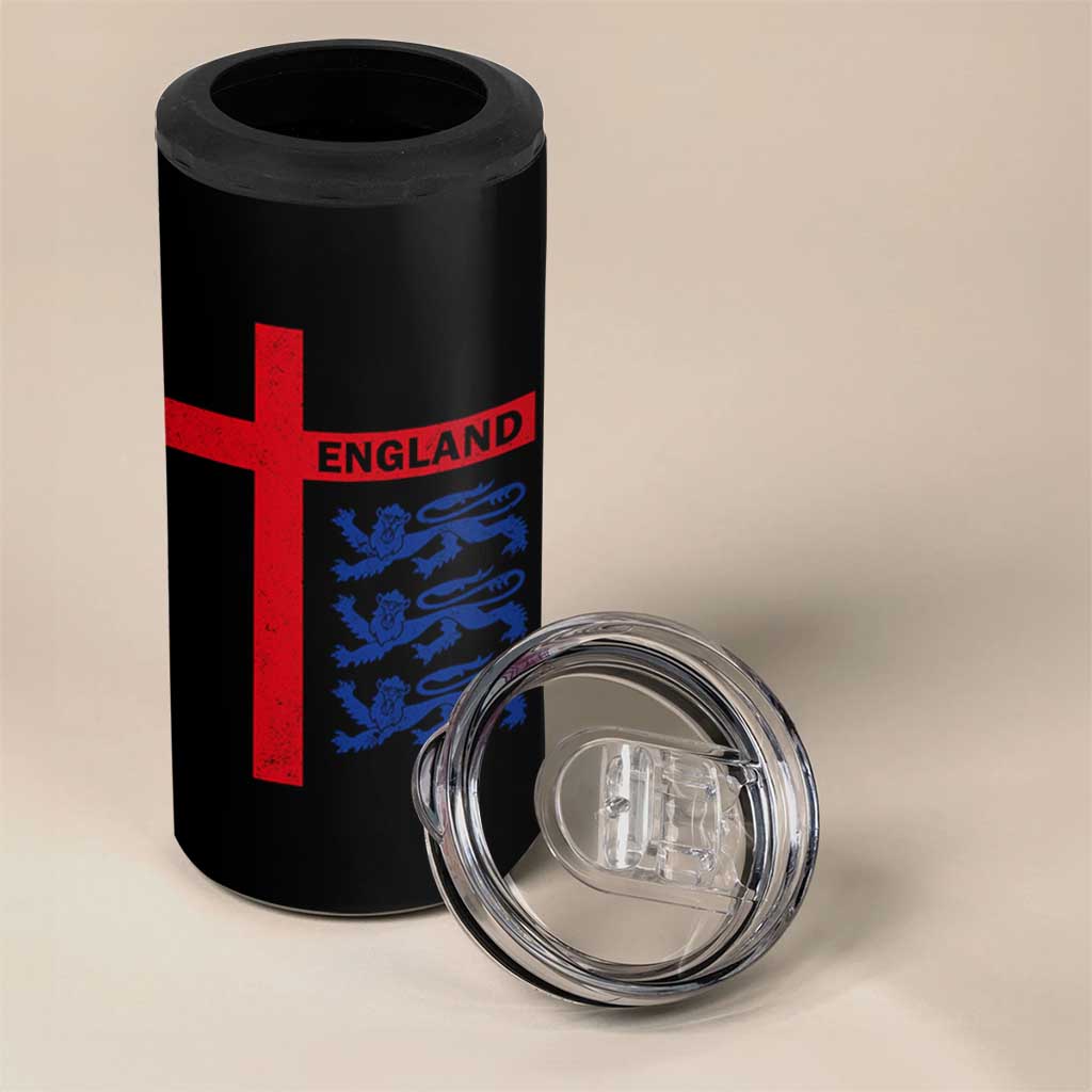 England Football St George Cross Three Lions Emblem 4 in 1 Can Cooler Tumbler