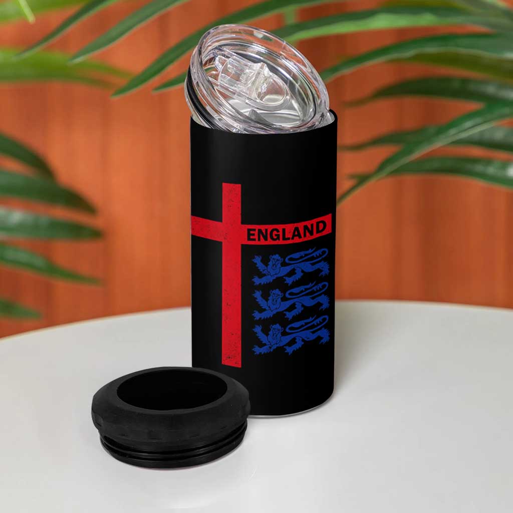 England Football St George Cross Three Lions Emblem 4 in 1 Can Cooler Tumbler