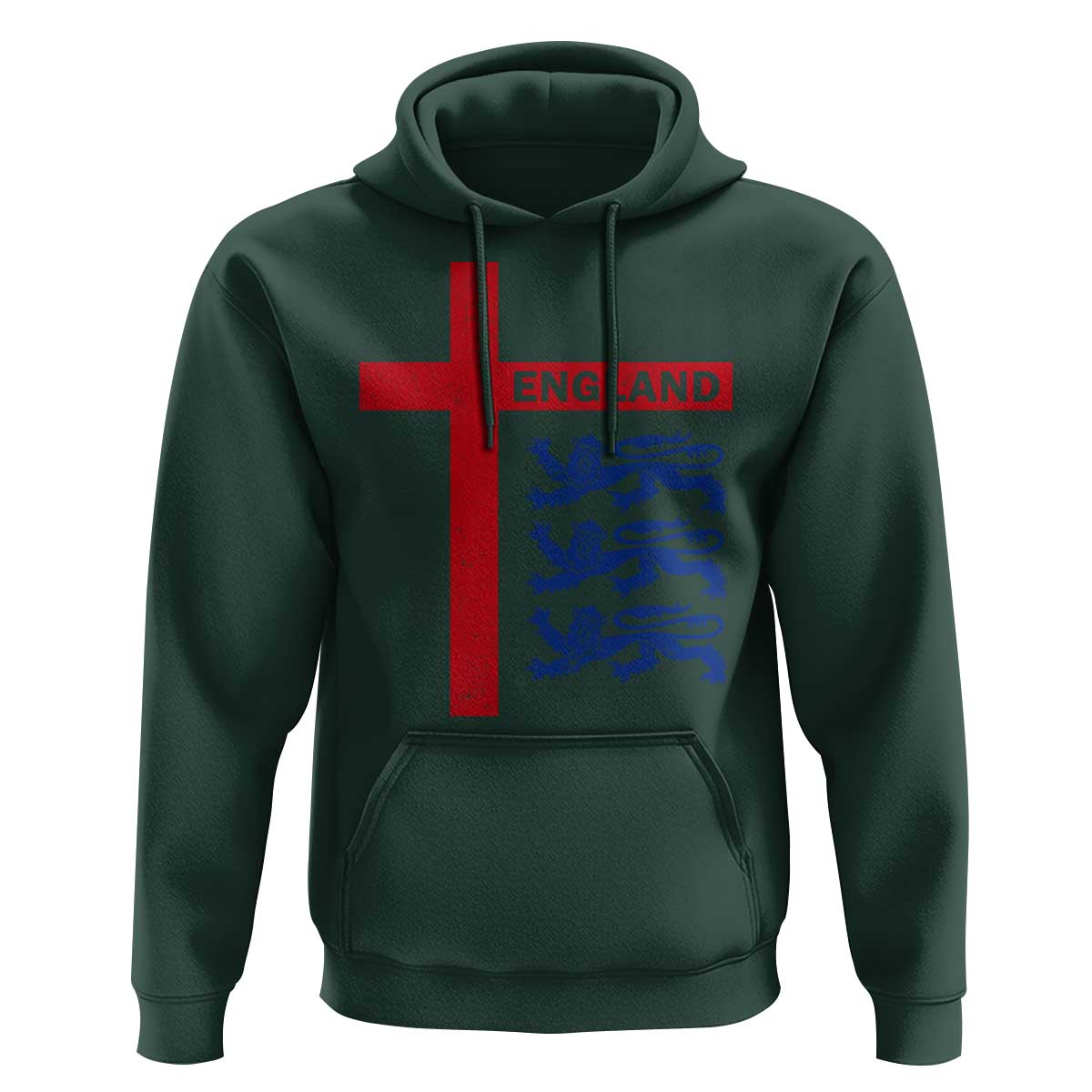 England Football St George Cross Three Lions Emblem Hoodie