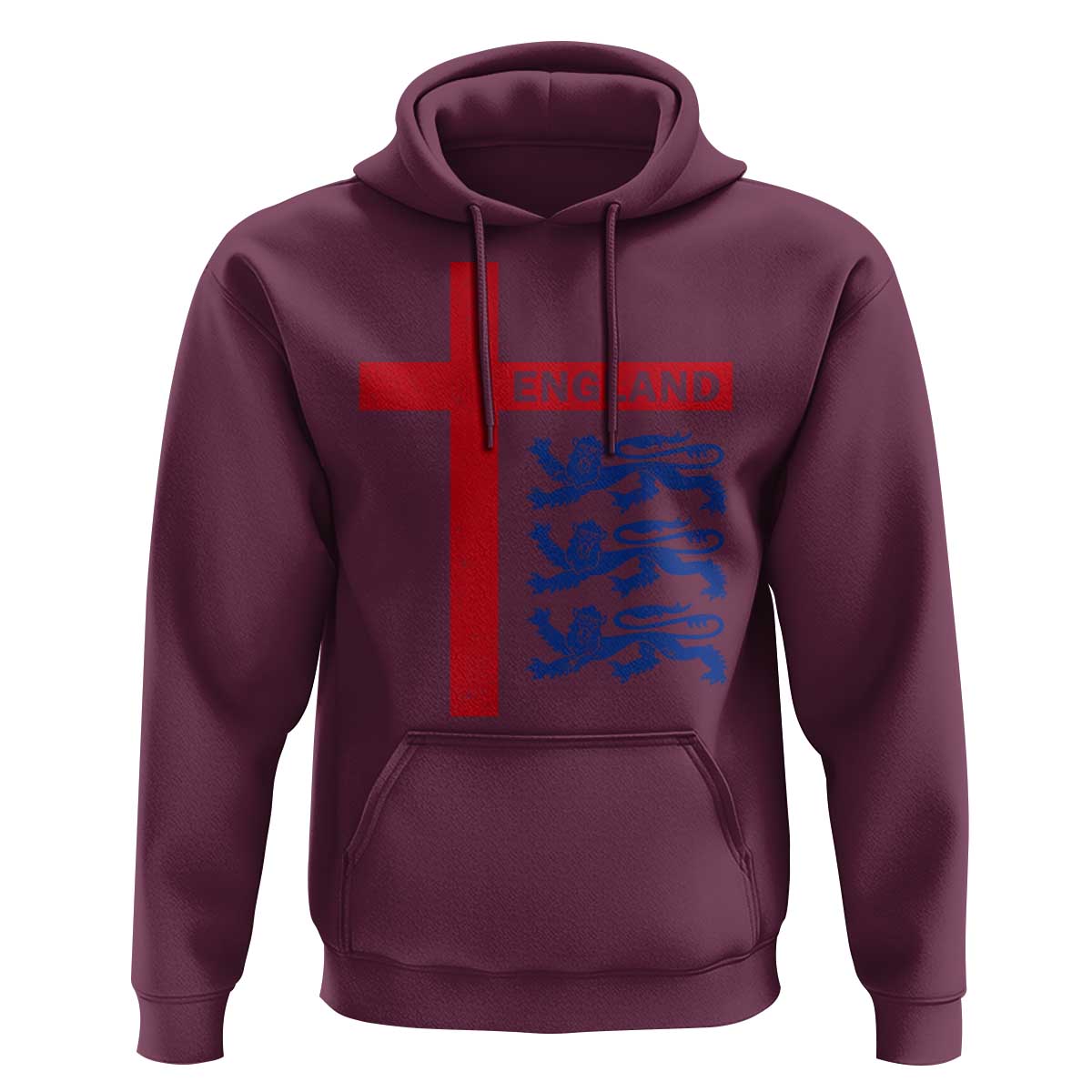 England Football St George Cross Three Lions Emblem Hoodie