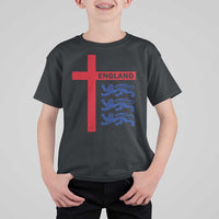 England Football St George Cross Three Lions Emblem T Shirt For Kid