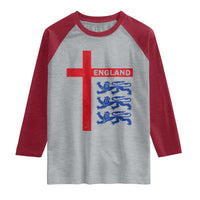 England Football St George Cross Three Lions Emblem Raglan Shirt