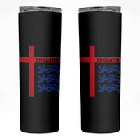 England Football St George Cross Three Lions Emblem Skinny Tumbler