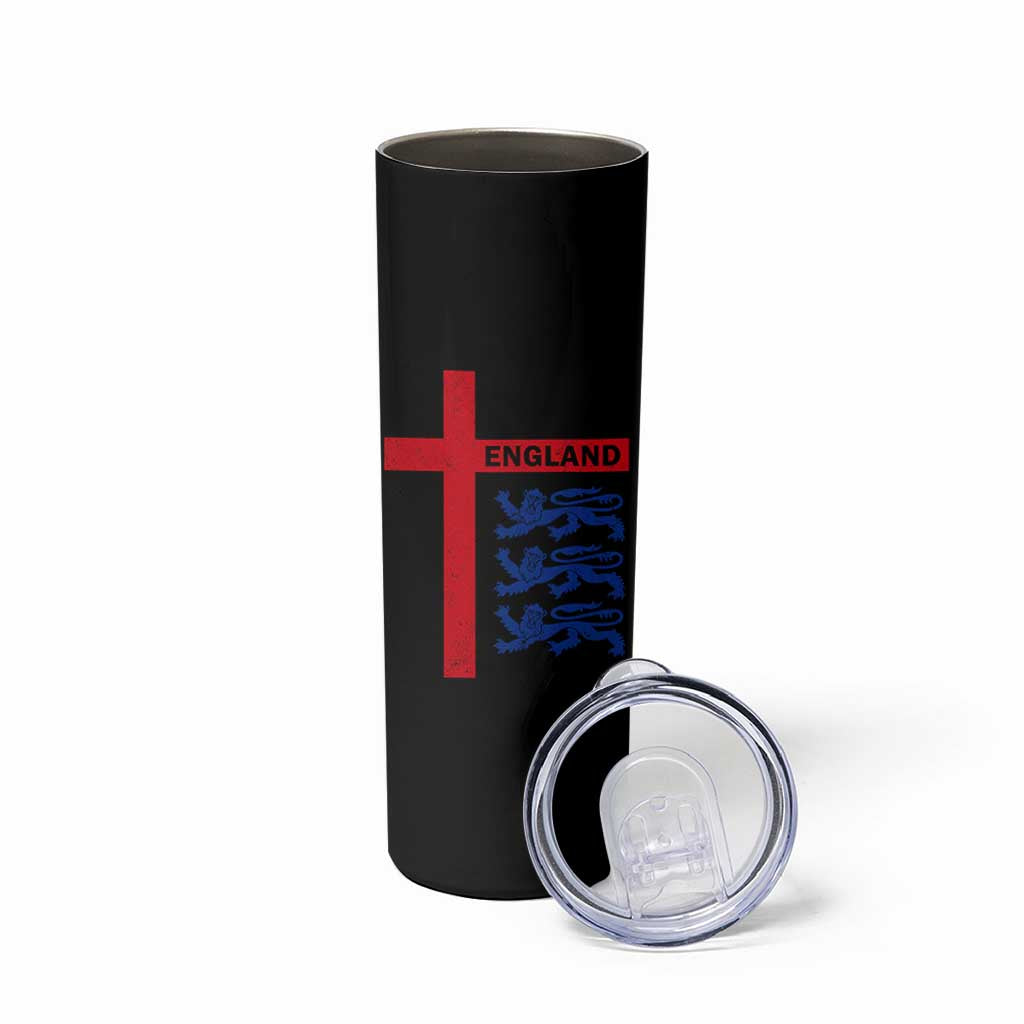 England Football St George Cross Three Lions Emblem Skinny Tumbler