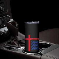 England Football St George Cross Three Lions Emblem Skinny Tumbler