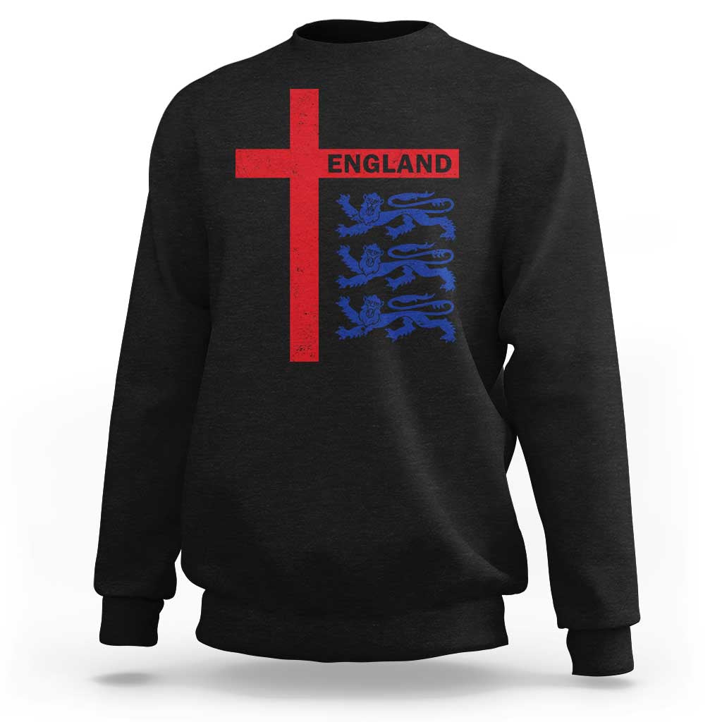 England Football St George Cross Three Lions Emblem Sweatshirt