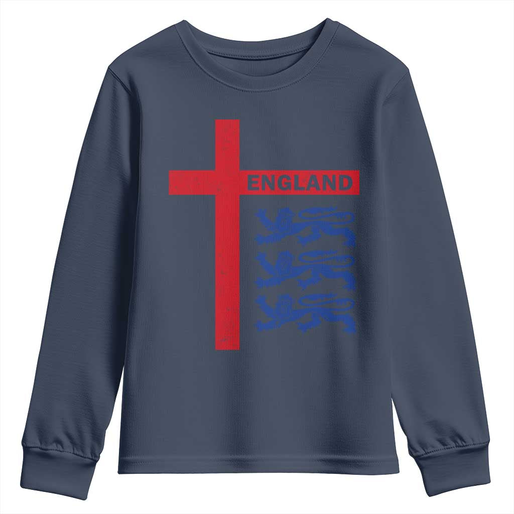 England Football St George Cross Three Lions Emblem Youth Sweatshirt