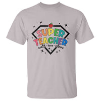 Funny Teacher Back To School T Shirt Super Teacher Teach Love Inspire Apple - Wonder Print Shop
