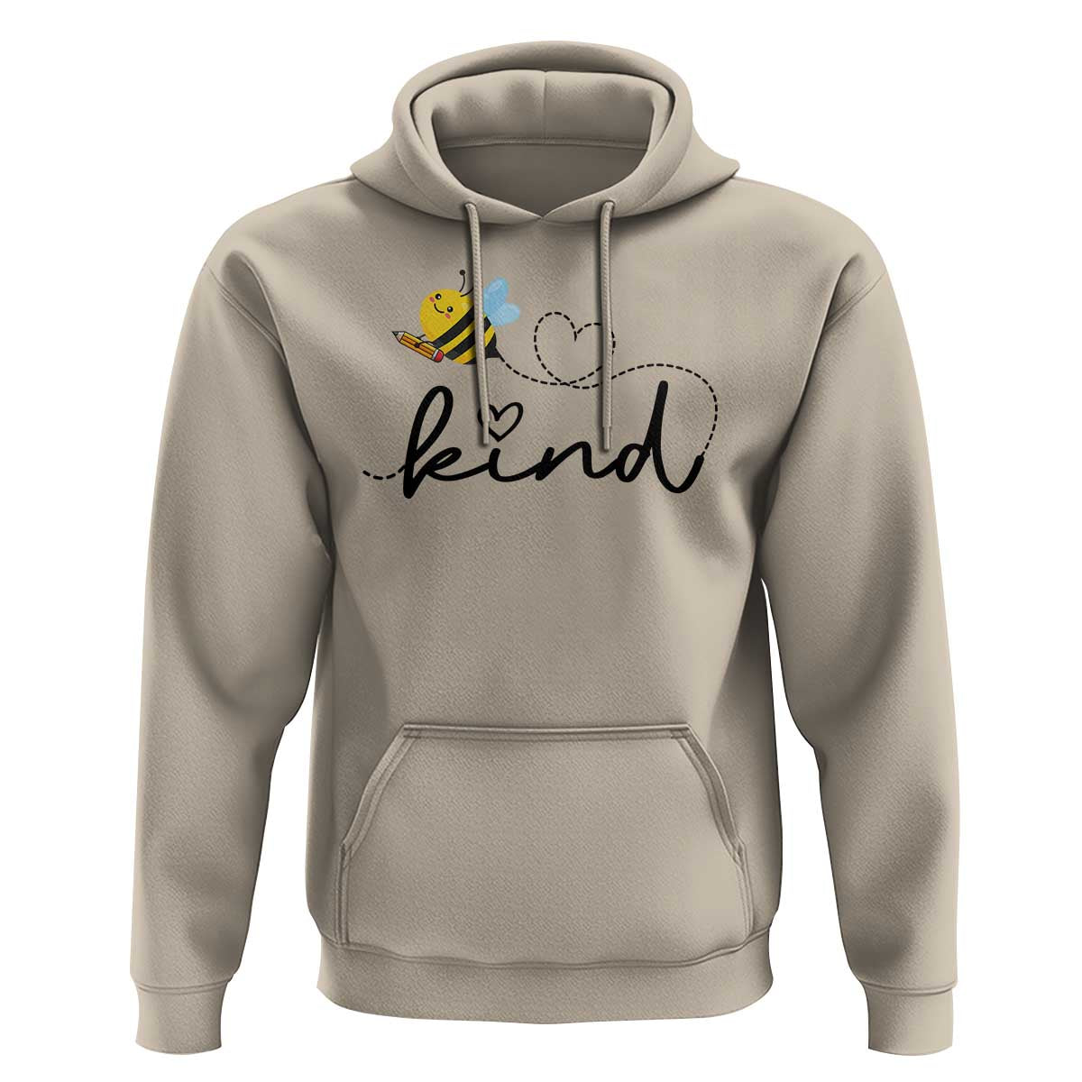 Positive Quote Bee Hoodie Be Kind Pencil Back To School Bumblebee - Wonder Print Shop