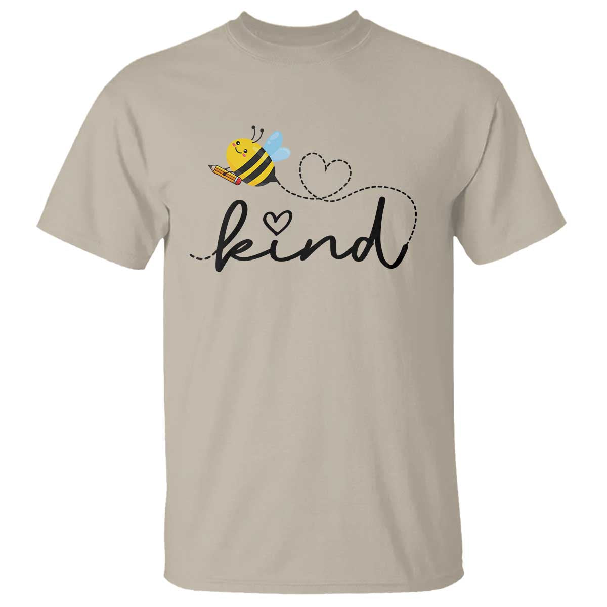 Positive Quote Bee T Shirt Be Kind Pencil Back To School Bumblebee - Wonder Print Shop