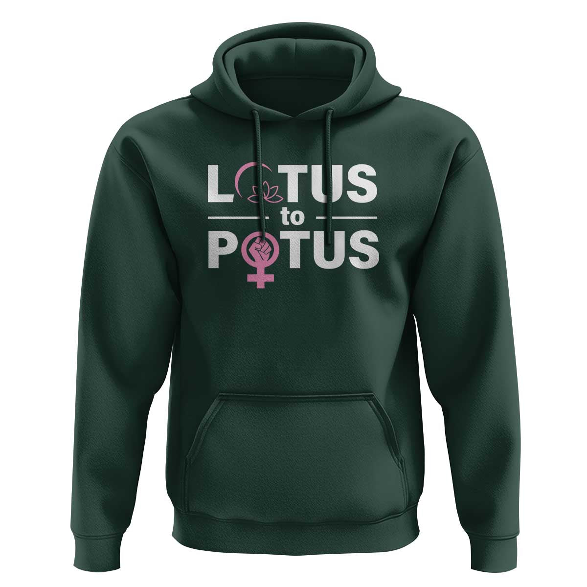 Lotus To Potus Hoodie Harris Woman Potus 47 Feminist - Wonder Print Shop