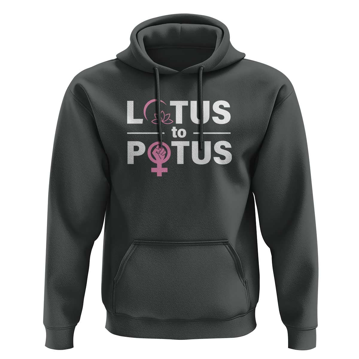 Lotus To Potus Hoodie Harris Woman Potus 47 Feminist - Wonder Print Shop