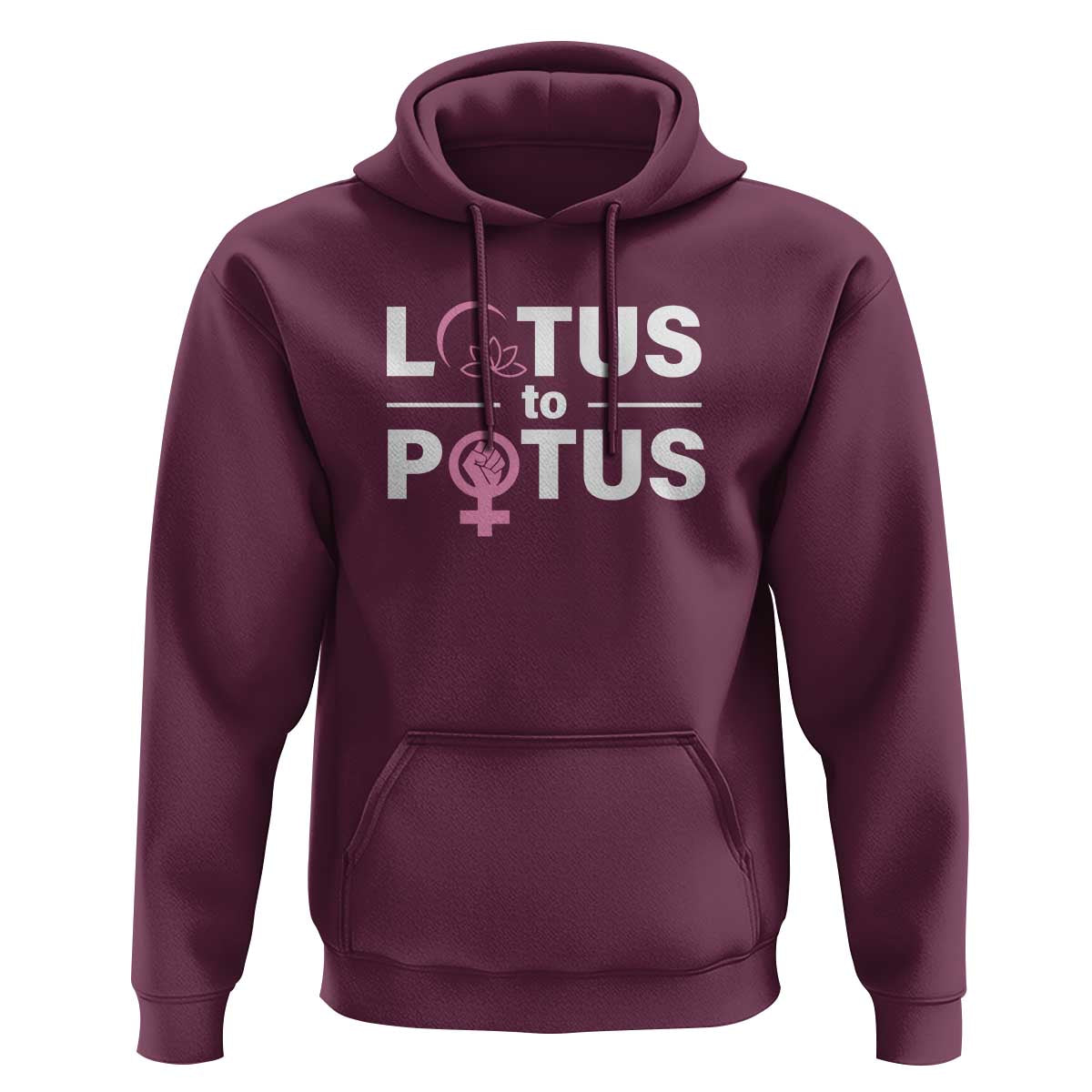 Lotus To Potus Hoodie Harris Woman Potus 47 Feminist - Wonder Print Shop